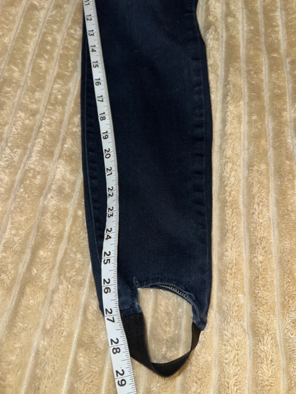 Signature Studio Women's Navy 5 Pocket STIRRUP Denim Blue Jeans Size 12 LN​
